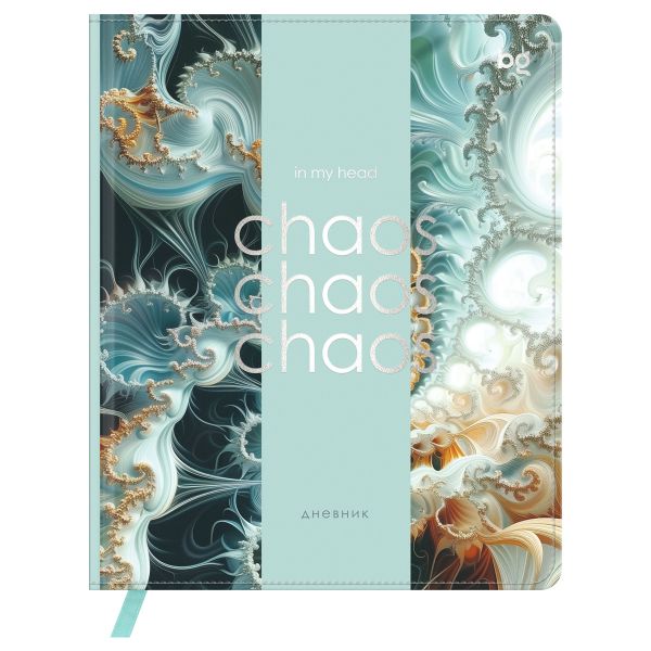 Дневник 1-11 кл. 48л. (твердый) BG "Chaos", иск. кожа, печать, тиснение фольгой, ляссе D5h48_64510