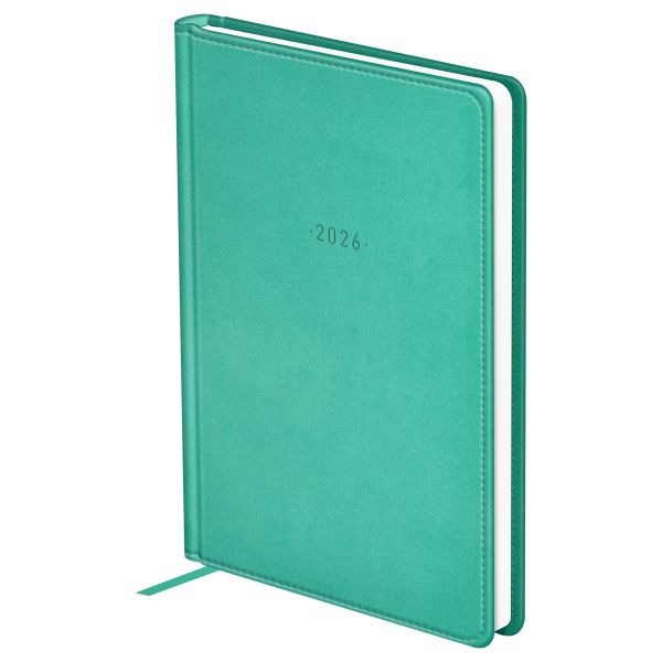 Ежедневник датированный 2026г., А5, 176л., кожзам, BG "Winner. Light teal", DdА5_09342