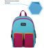 Рюкзак Berlingo Color blocks "Blue fuxia" 39*28*17см, уплотненная спинка RU08101