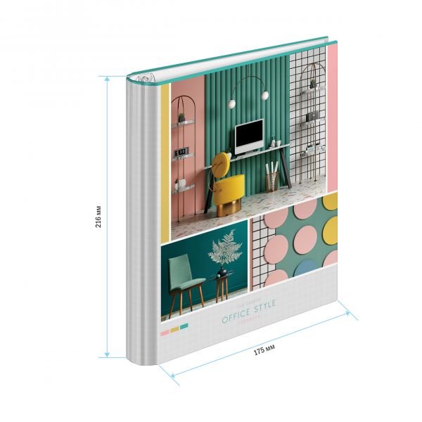 Тетрадь на кольцах А5, 120л., 7БЦ, ArtSpace "Офис. Office style", глянцевая ламинация ТК120_45958