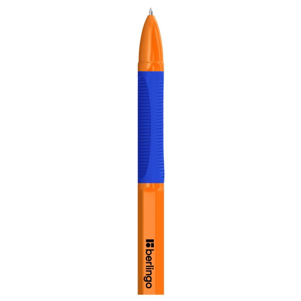 Ручка шариковая Berlingo "Tribase grip orange" синяя, 0,7мм, грип CBp_70960