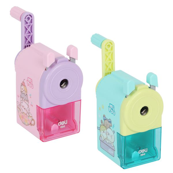 Точилка механическая 1 отверстие miYou пластик /ассорти NEW E0641 Deli