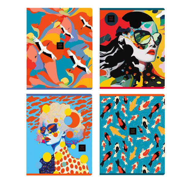 Тетрадь 80л., А5, клетка BG "Color splash", эконом Т5ск80 12774