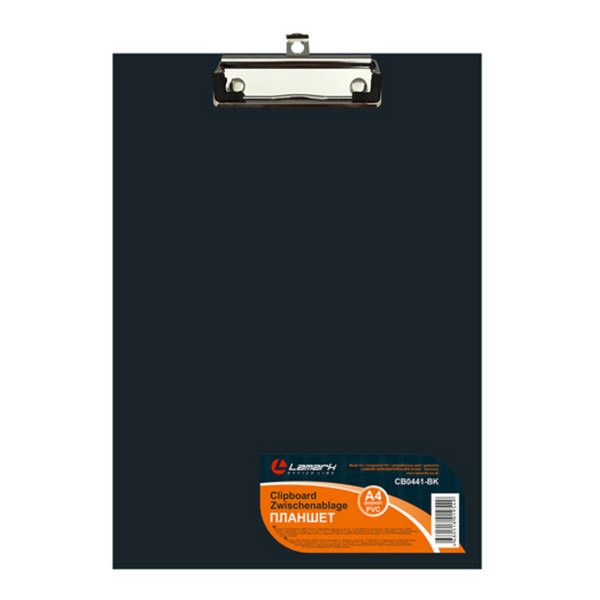 Клипборд А4 черный 2мм PVC CB0441-BK Lamark