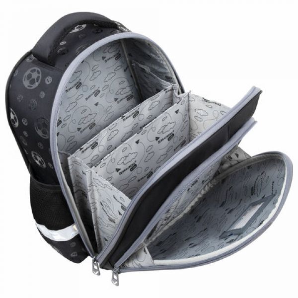 Ранец BRAUBERG KIDS STANDARD, 2 отделения, "Score ball", 3D панель, 36х28х14 см, 272037