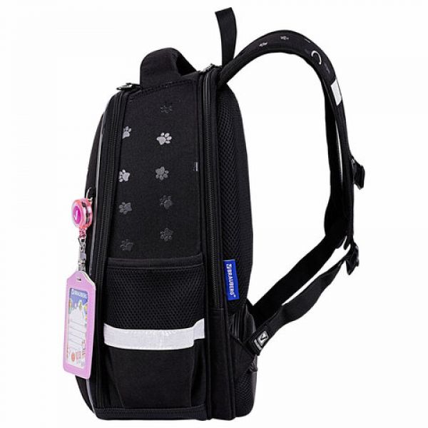 Ранец BRAUBERG FIT, 2 отделения, "Dark cat", 38х27х14 см, 272026