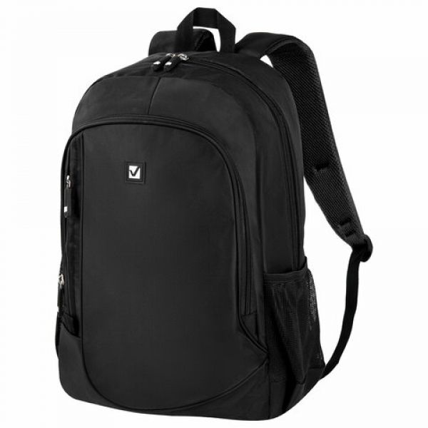 Рюкзак BRAUBERG B-TR1606 для старшеклассников/студентов, 22 л, черный, "Навигатор", 30х17х45 см, 225