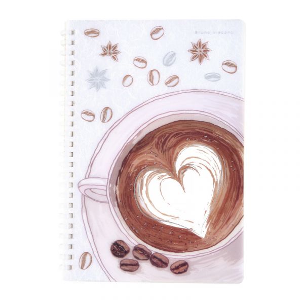 Тетрадь  60л клетка/спираль "Счастье в кофе.Cappuccino" 7-60-1268/02 Bruno Visconti
