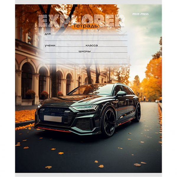 Тетрадь  12л клетка "Авто и пейзажи" 5видов NEW Т12-3920 Проф-Пресс