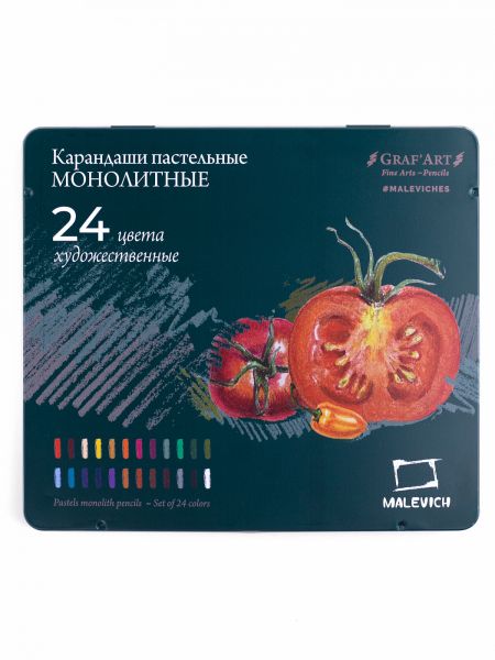 Набор пастельных карандашей монолитов Малевичъ GrafArt, 24 цвета МЛ-810022