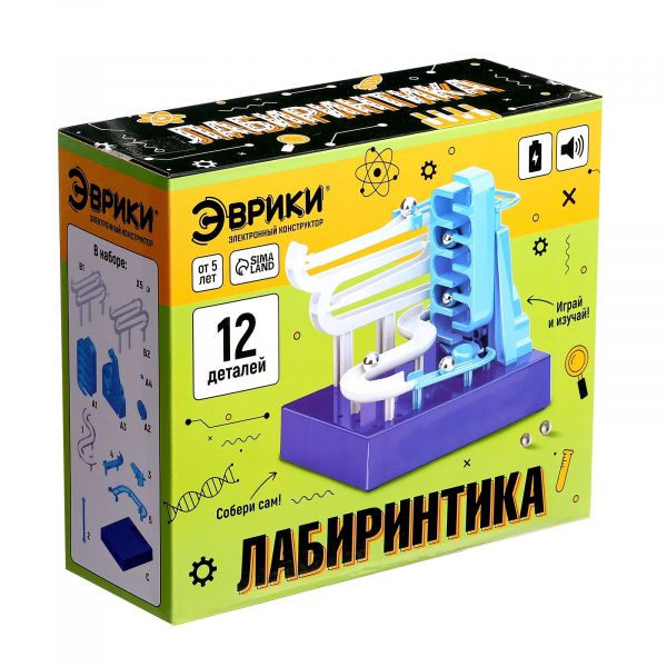 ЭВРИКИ Электронный конструктор "Лабиринтика", 12 деталей   7025873