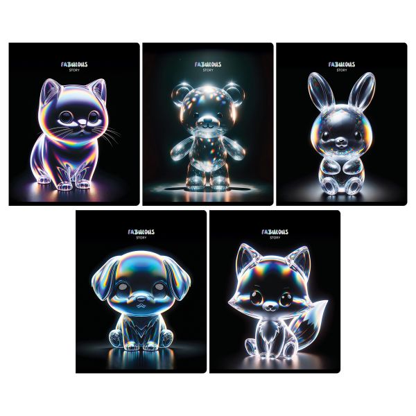 Тетрадь 48л., А5, клетка BG "Glow", тиснение фольгой Т5ск48_тф 60332