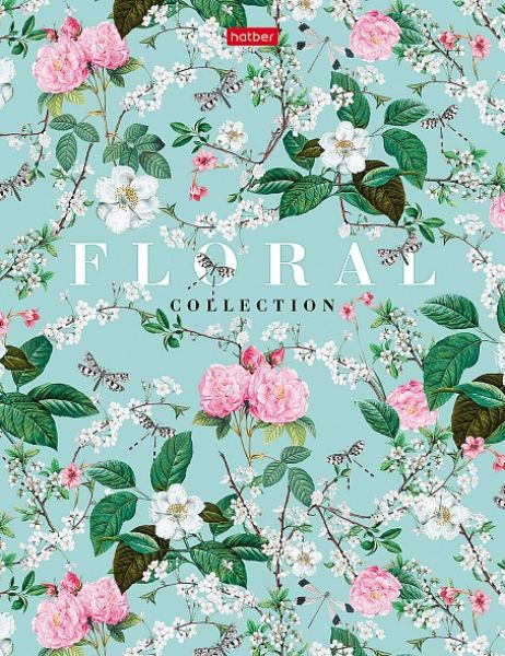 Бизнес-блокнот  80л А5 5-цв.блок "Floral collection" 80ББ5В1_29921 Хатбер
