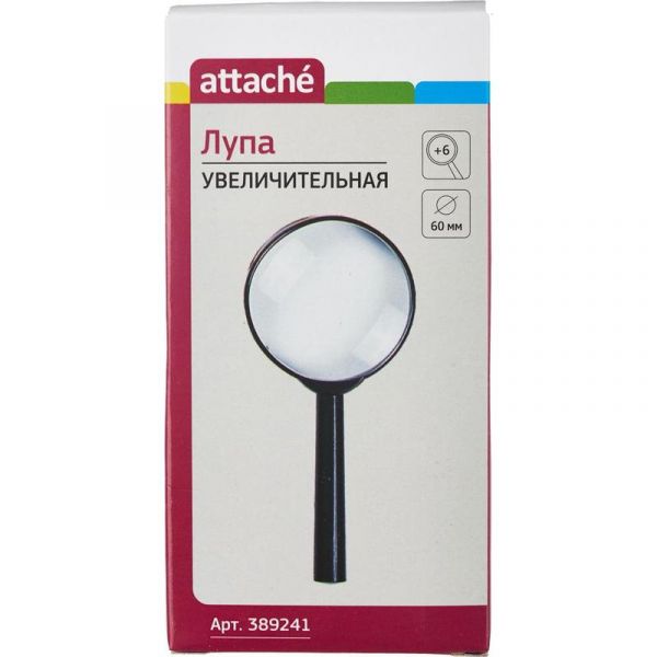 Лупа  60мм 6кратное увеличение 389241 ATTACHE
