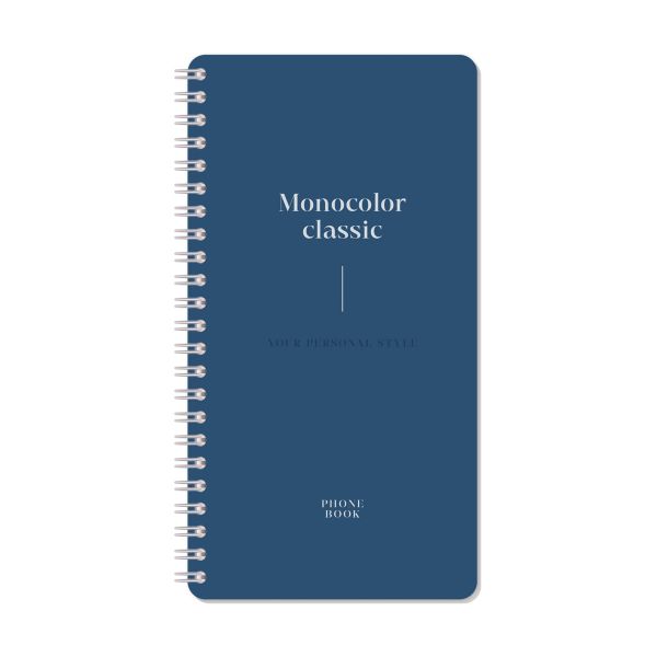 Телефонная книга А5, 80л., на гребне OfficeSpace "Моноколор. Dark azure", с высечкой Тк80г_48564