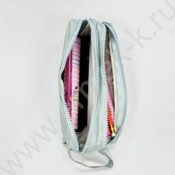 Пенал-косметичка "Style Metallic" 20*7*6см. металлик., /ассорти, полиэстер NEW 102-281 School Ray