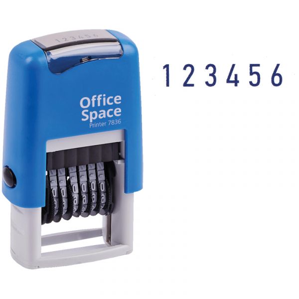 Нумератор мини автомат OfficeSpace, 3мм, 6 разрядов, пластик BSt_40501