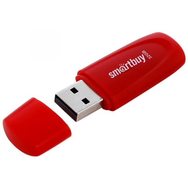 Память Smart Buy "Scout"  32GB, USB 2.0 Flash Drive, красный SB032GB2SCR
