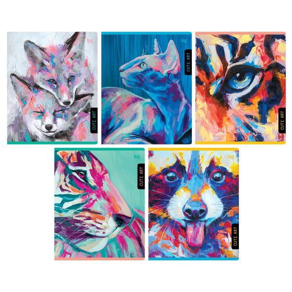 Тетрадь 80л., А5, клетка BG "Cute art" Т5ск80 59381