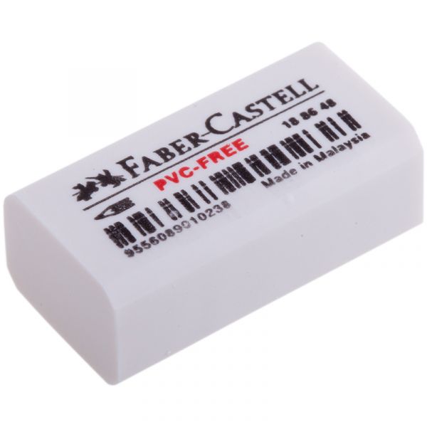 Ластик Faber-Castell "PVC-free", прямоугольный, в пленке, 31*16*11мм 188648