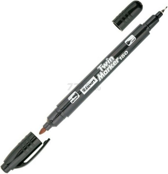 Маркер перманентный двусторонний 0.7-1мм "150" черный 3011 Luxor {Индия}