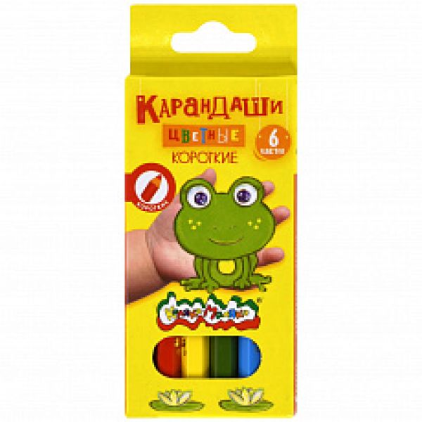 Карандаши  6цв Каляка-Маляка короткие /шестигранные/ европодвес КККМ06 Каляка-Маляка