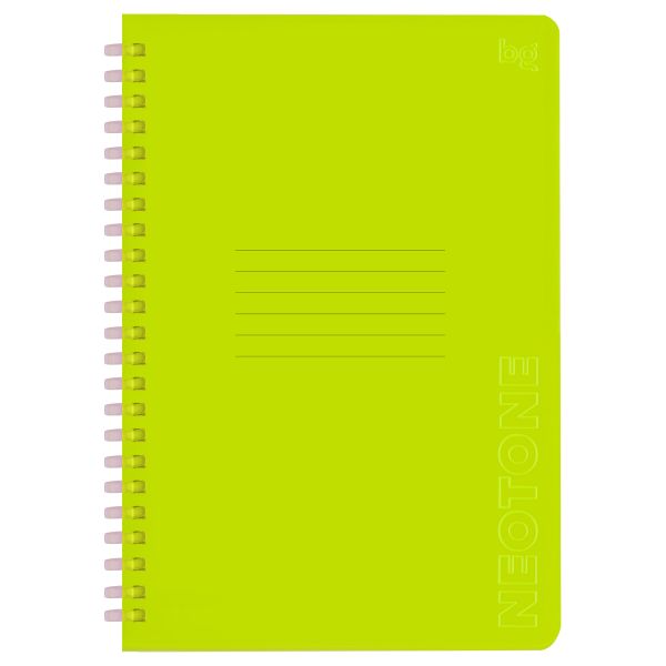 Тетрадь 48л., А5, клетка на силиконовом гребне, BG "Neon. Yellow", пластиковая обложка Т5гр48_пл 588