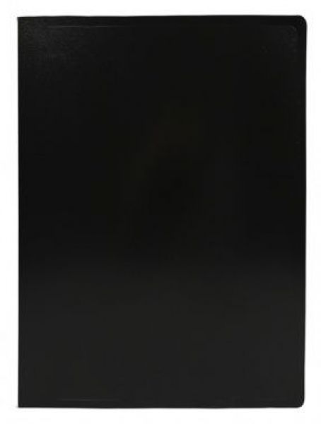 Папка 2 кольца 18мм  черная /пластик 0,5мм, Ø колец 13мм ECB413/2RBLACK Buro