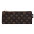 Пенал-плоский на молнии 21,5*9*1см "Monogram" /иск.кожа /коричневый 7024445 deVENTE