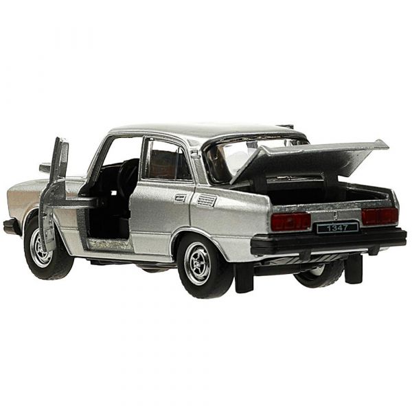 Машина металл АЗЛК "Москвич-2140sl", AZLK2140M-12-SR дл 12,5 см, (дв, баг, серебр) инерц., в коробке