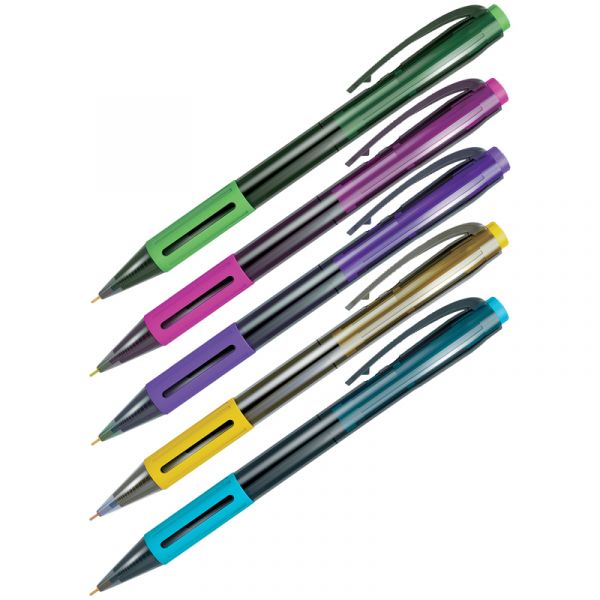 Ручка шариковая автоматическая Berlingo "Triangle 110 RT Color" синяя 0,7мм, игол.стержень CBm_07120