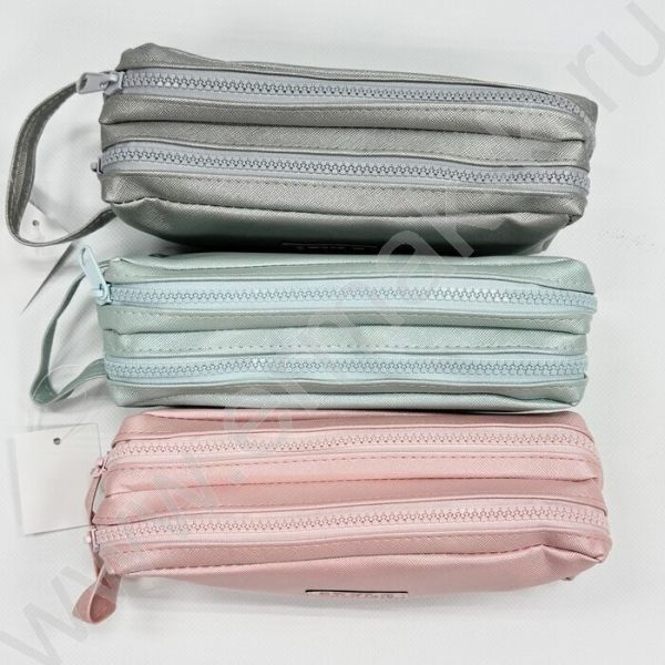 Пенал-косметичка "Style Metallic" 20*7*6см. металлик., /ассорти, полиэстер NEW 102-281 School Ray