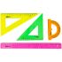 Линейка 20см ArtSpace, пластиковая, флуоресцентная, ассорти 256248