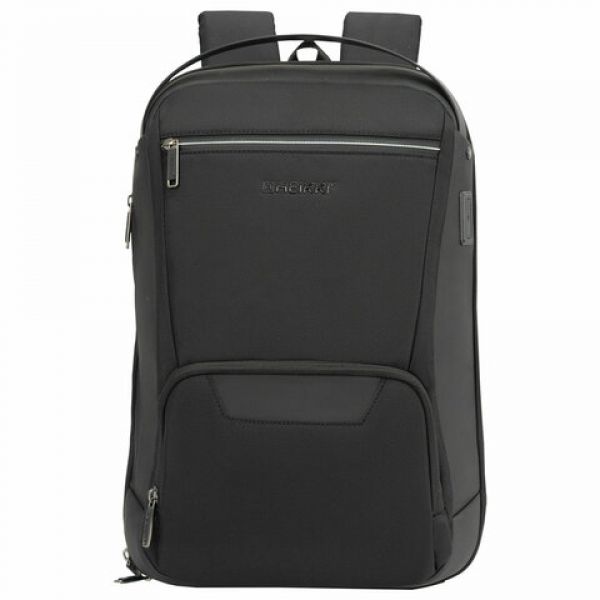 Рюкзак HEIKKI HIGH TECH (ХЕЙКИ) с отделением для ноутбука, USB-порт, черный, 46x30x10 см, 272588