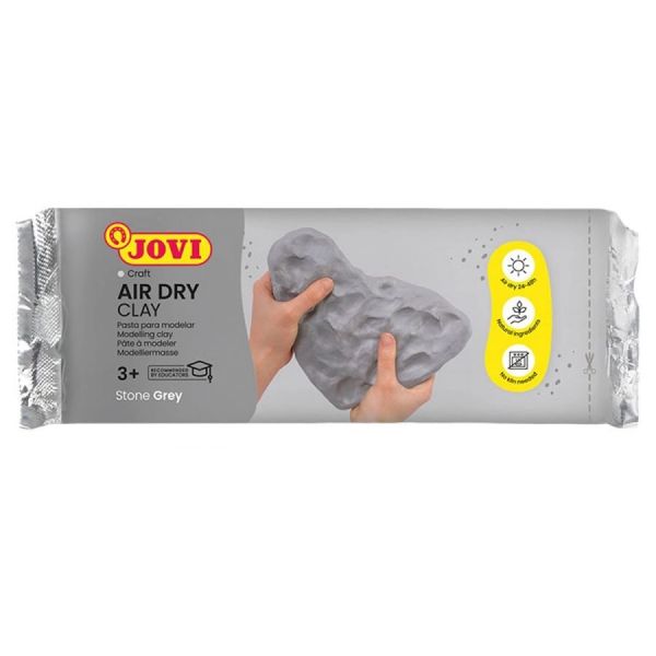 Паста для моделирования JOVI, отвердевающая, серый, 500г, вакуумный пакет 85G