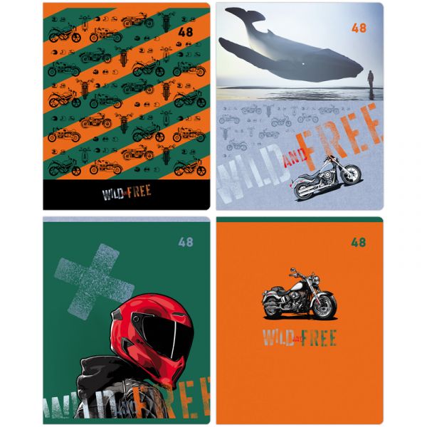 Тетрадь 48л., А5, клетка BG "Wild and free" Т5ск48 11073