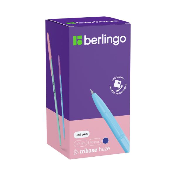 Ручка шариковая Berlingo "Tribase haze" синяя, 0,7мм CBp_70943