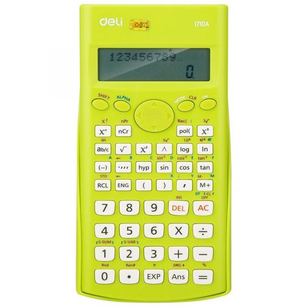 Калькулятор Deli E1710A/GRN д/научных расчётов /240функций/ двустрочный /зеленый, 10+2 разряд E1710A