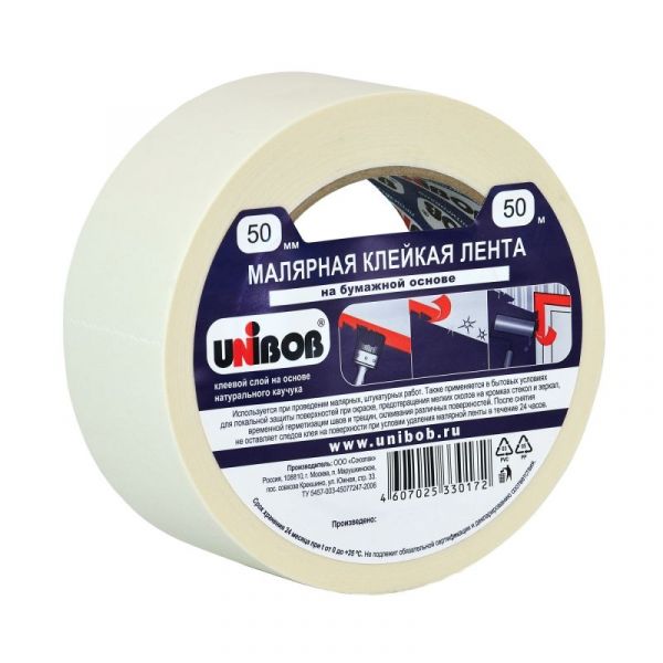 Скотч малярный 19*40 Unibob 10200 Союзпак