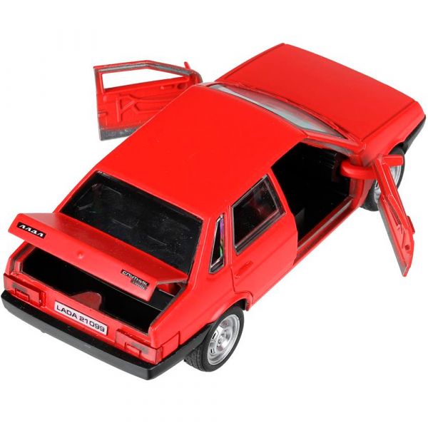 Машина металл. Lada "ВАЗ-21099 Спутник 21099-12MAT-RD 12 см,(открыв. дв, баг, красный) инерц, в кор.