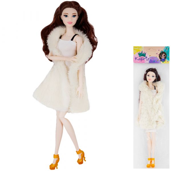 Кукла Miss Kapriz YS999-MZ3 в шубе в пак. Miss Kapriz