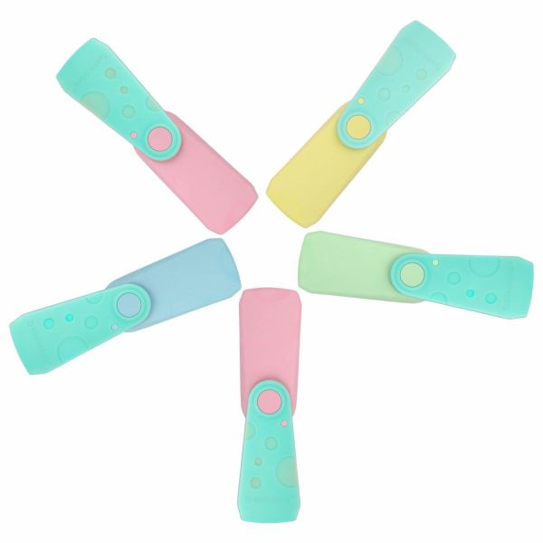 Ластик BRAUBERG "ULTRA PASTEL", 57х24х15 мм, пастельные цвета ассорти,бирюзовый пластиковый держател