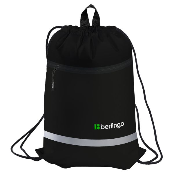 Мешок для обуви 1 отделение Berlingo "Basic black", 360*460мм, MS230104