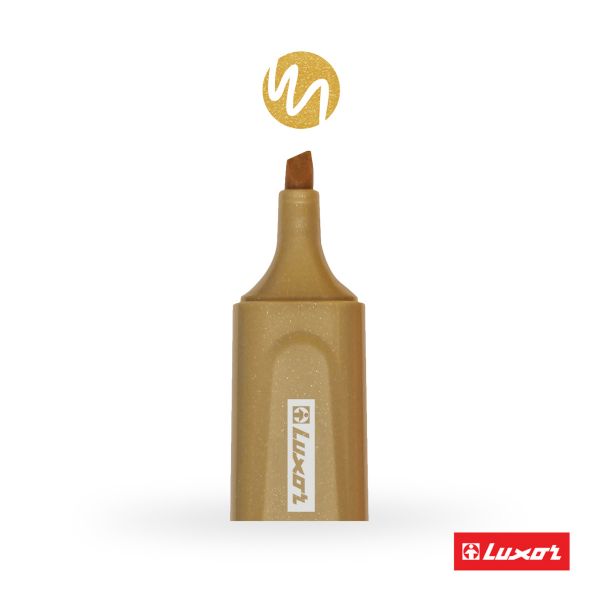 Текстовыделитель Luxor "Textliter Metallic" золото, 1-5мм 4011M
