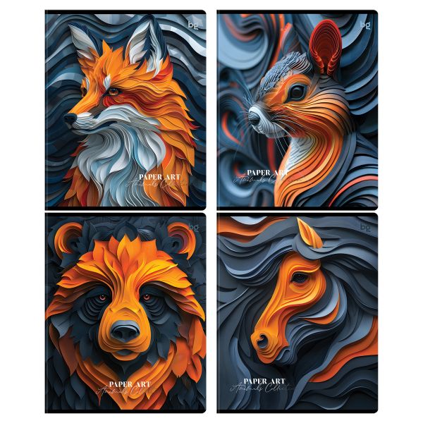 Тетрадь 80л., А5, клетка BG "Paper Art", матовая ламинация, выборочный лак Т5ск80_лм_вл 08555