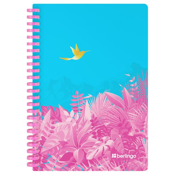 Бизнес-тетрадь A5, 80л., Berlingo "Flower Art", клетка, 80г/м2, 700мкм RNt_A5S20