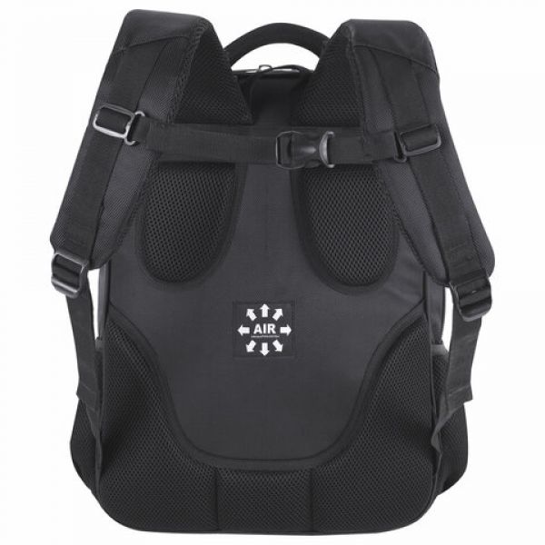 Рюкзак BRAUBERG "Relax 3", 35 л, размер 46х35х25 см, ткань, черный, 224455