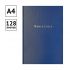 Книга учета OfficeSpace, А4, 128л., клетка, 200*290мм, бумвинил, синий, блок офсетный 336949
