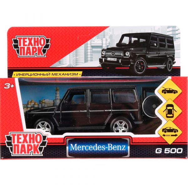 Машина металл Mercedes-Benz G-Class G-СLASS-BE 12см,(открыв двери,черный) инерц, в коробке