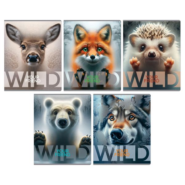Тетрадь 48л., А5, клетка BG "Wild", суперэконом, универсальный Т5ск48 60312